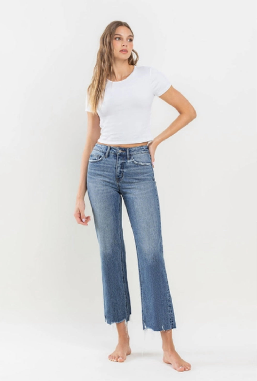 Vivian Cropped Wide Leg Jean