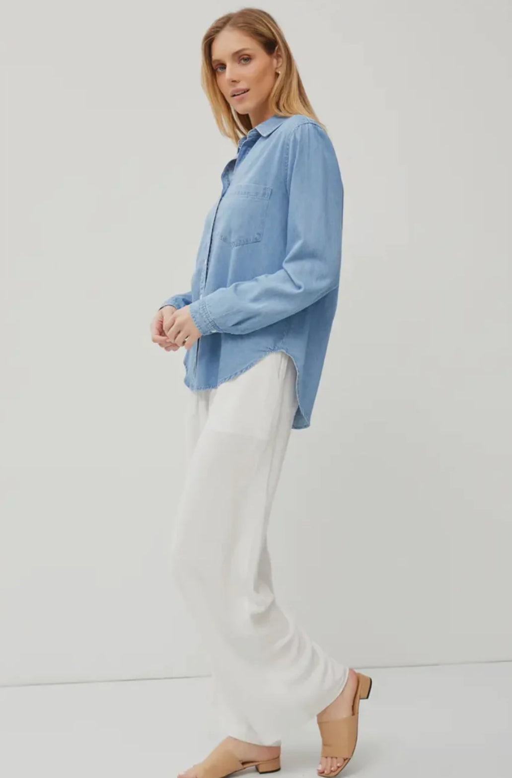 Perfect Layer Tencel Button Down Shirt