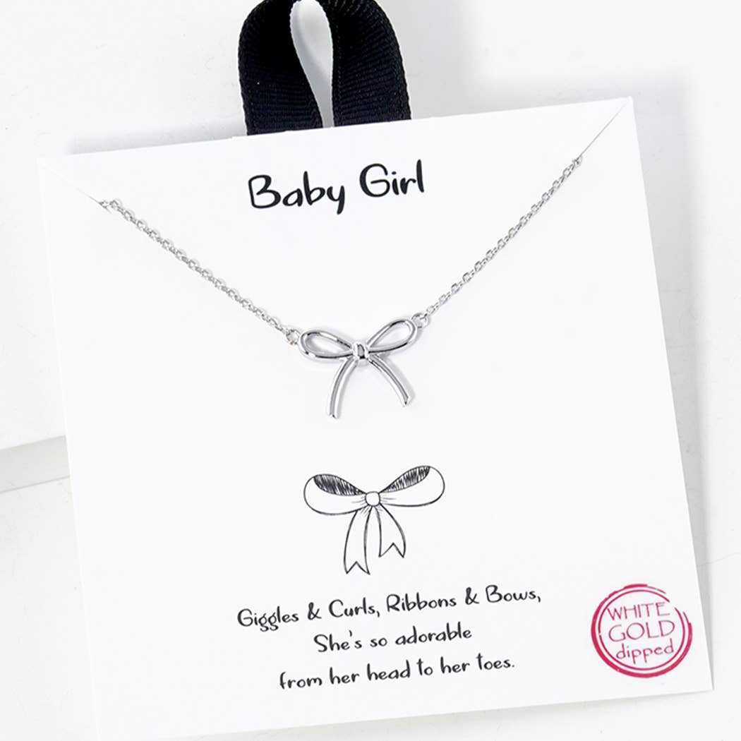 Girl Mom Bow Necklaces