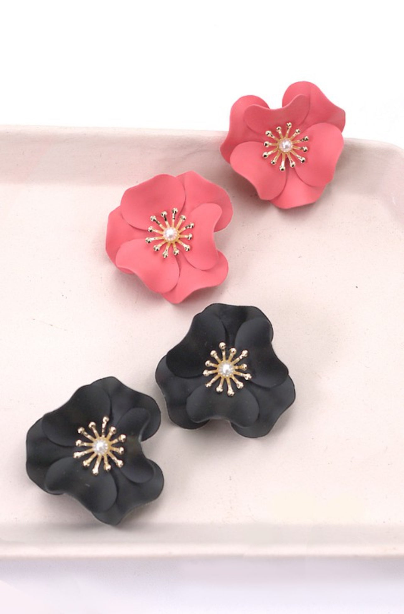 Large Flower Stud Earrings
