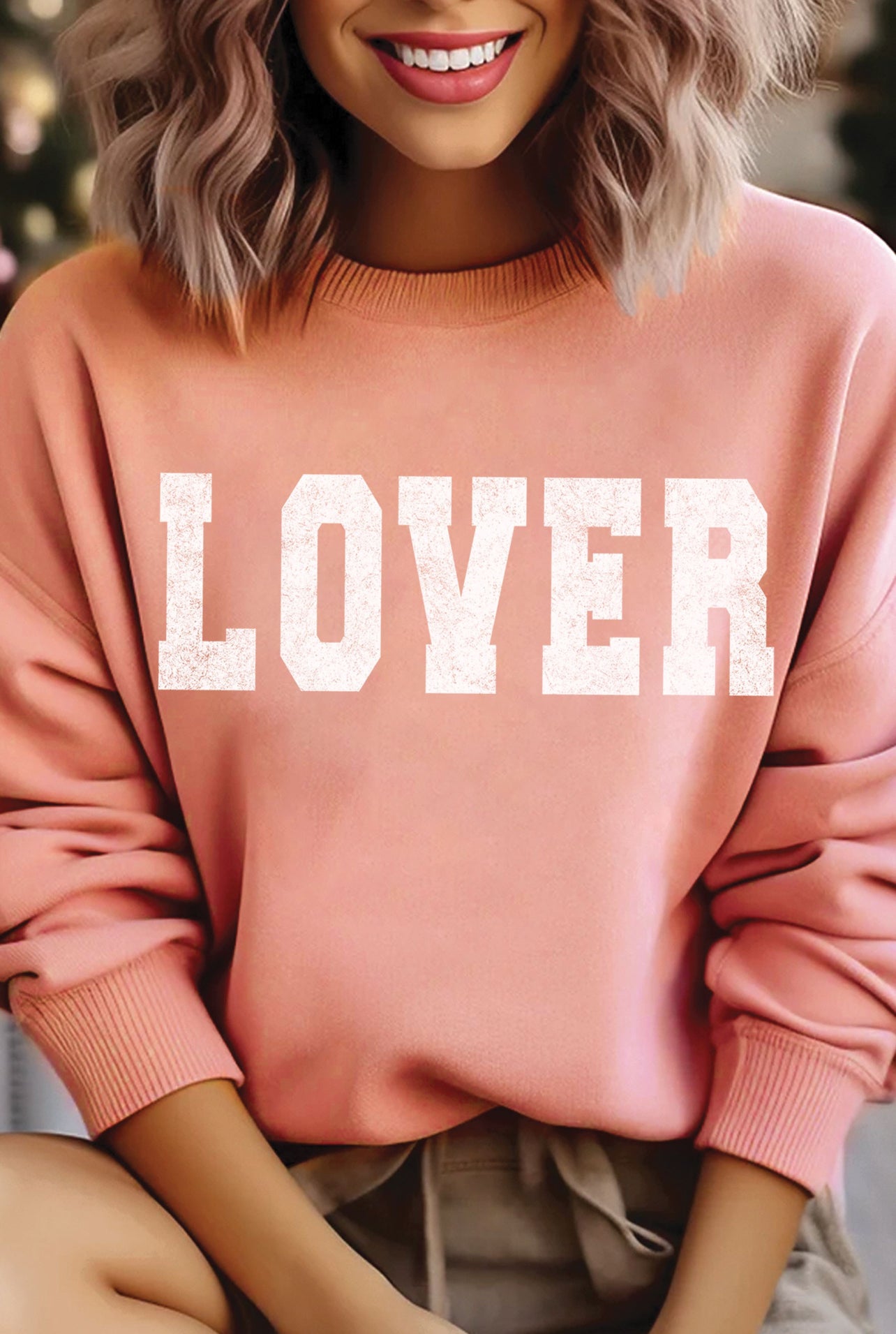 Lover In Coral Crewneck