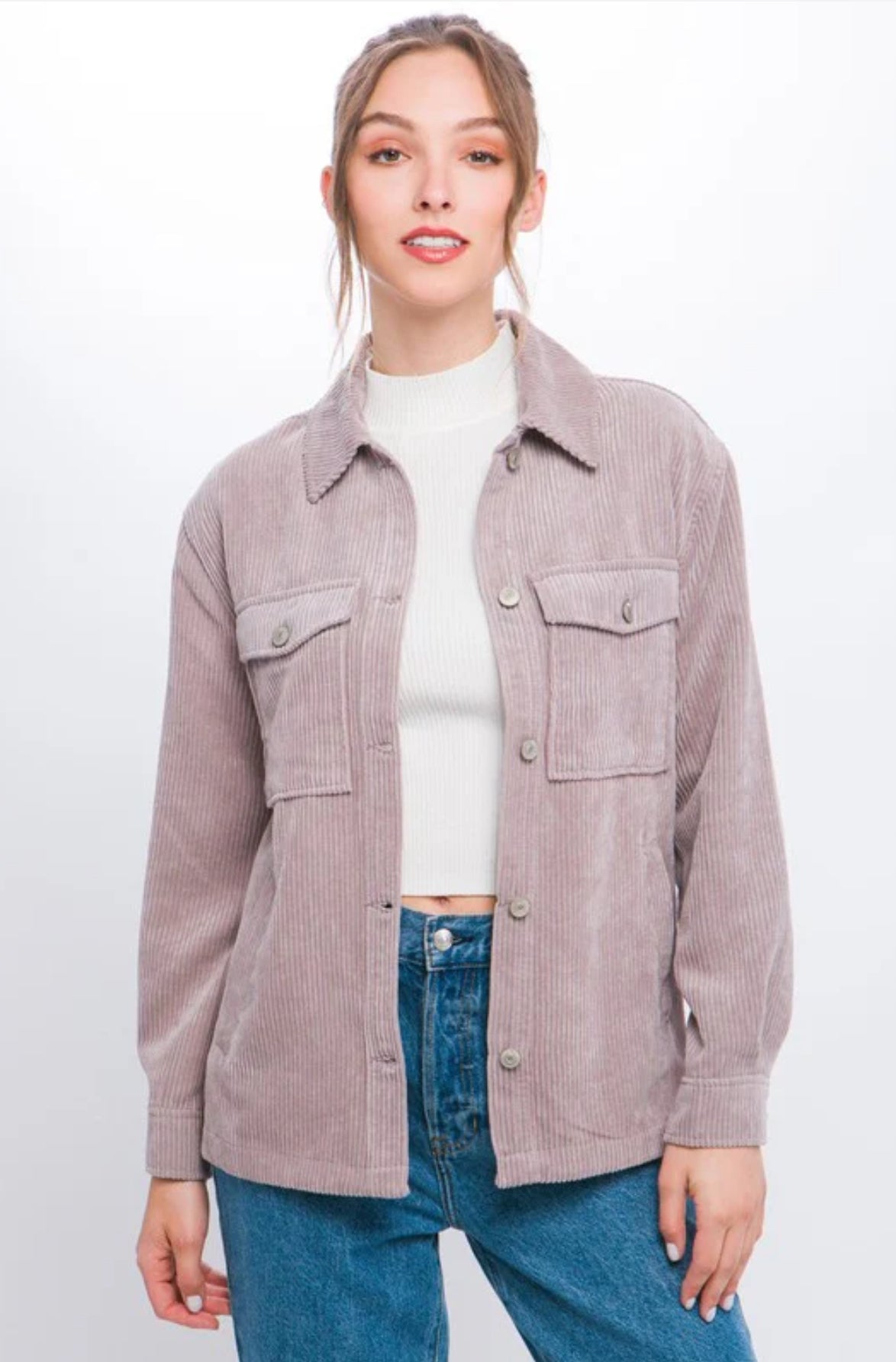 Be Cozy In Corduroy Shacket