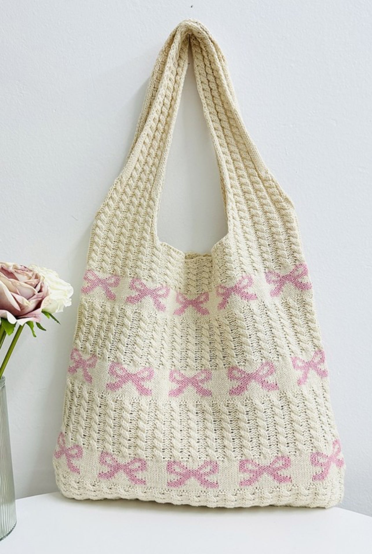 Ribbon Detailed Tote Bag