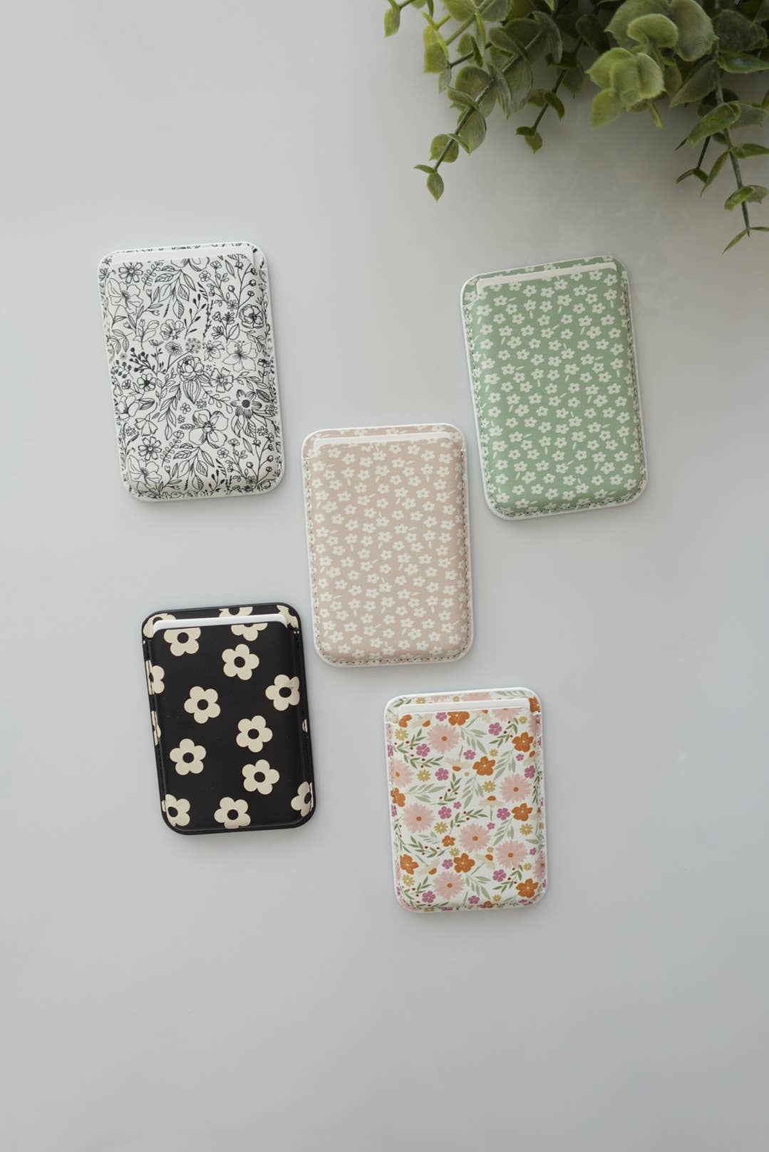 Magnet Phone Wallet, Iphone Magnetic Wallet, Magnet cash wallet: Black Ribbon Bow