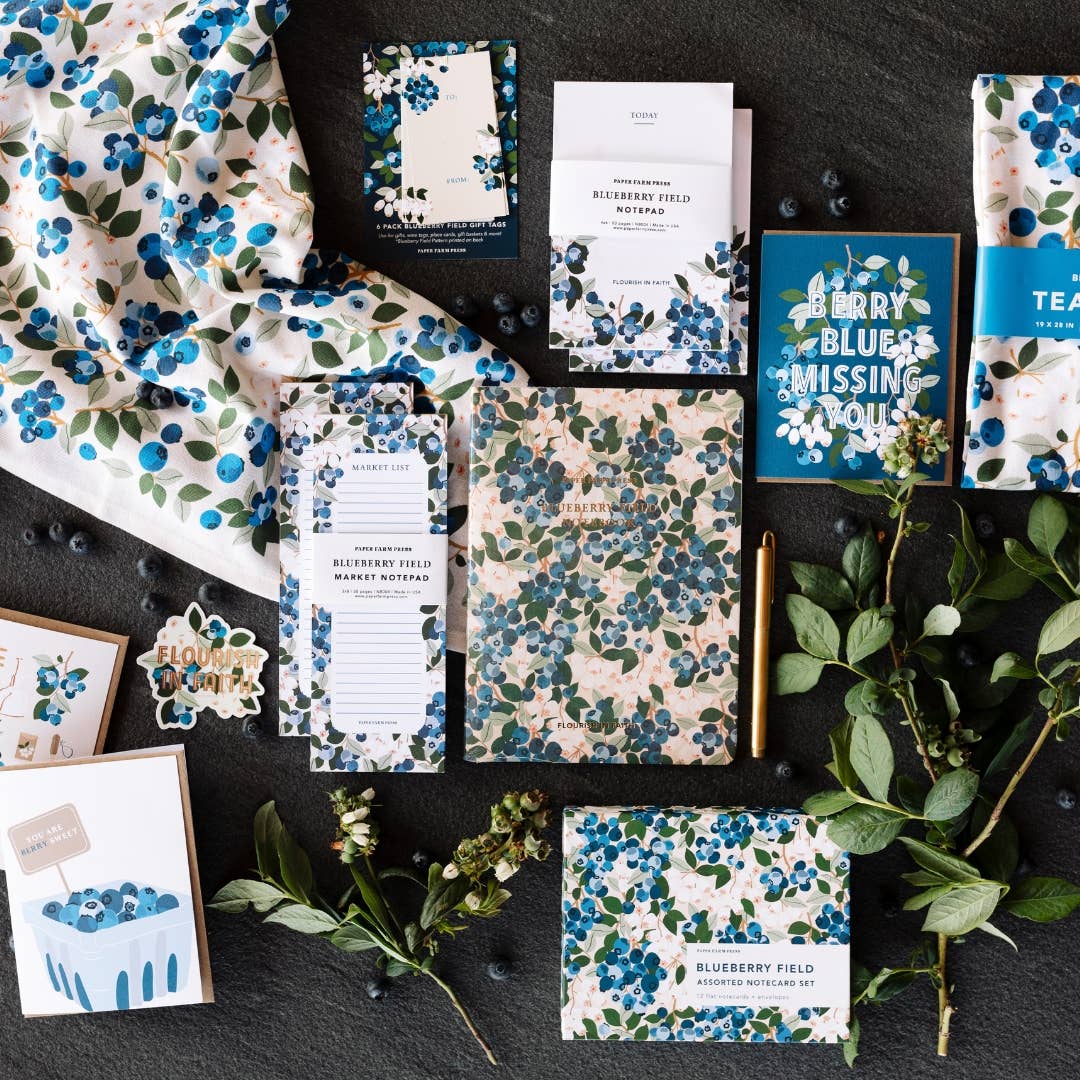 Blueberry Stitched Notebook