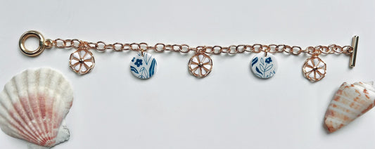 Summer Blue Charm Bracelet