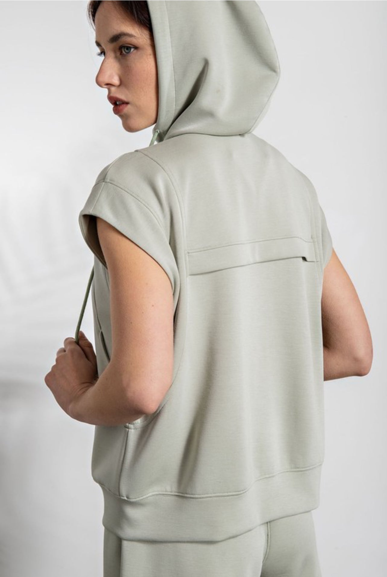 Flying Free Super Soft Hoodie Jacket In Sage