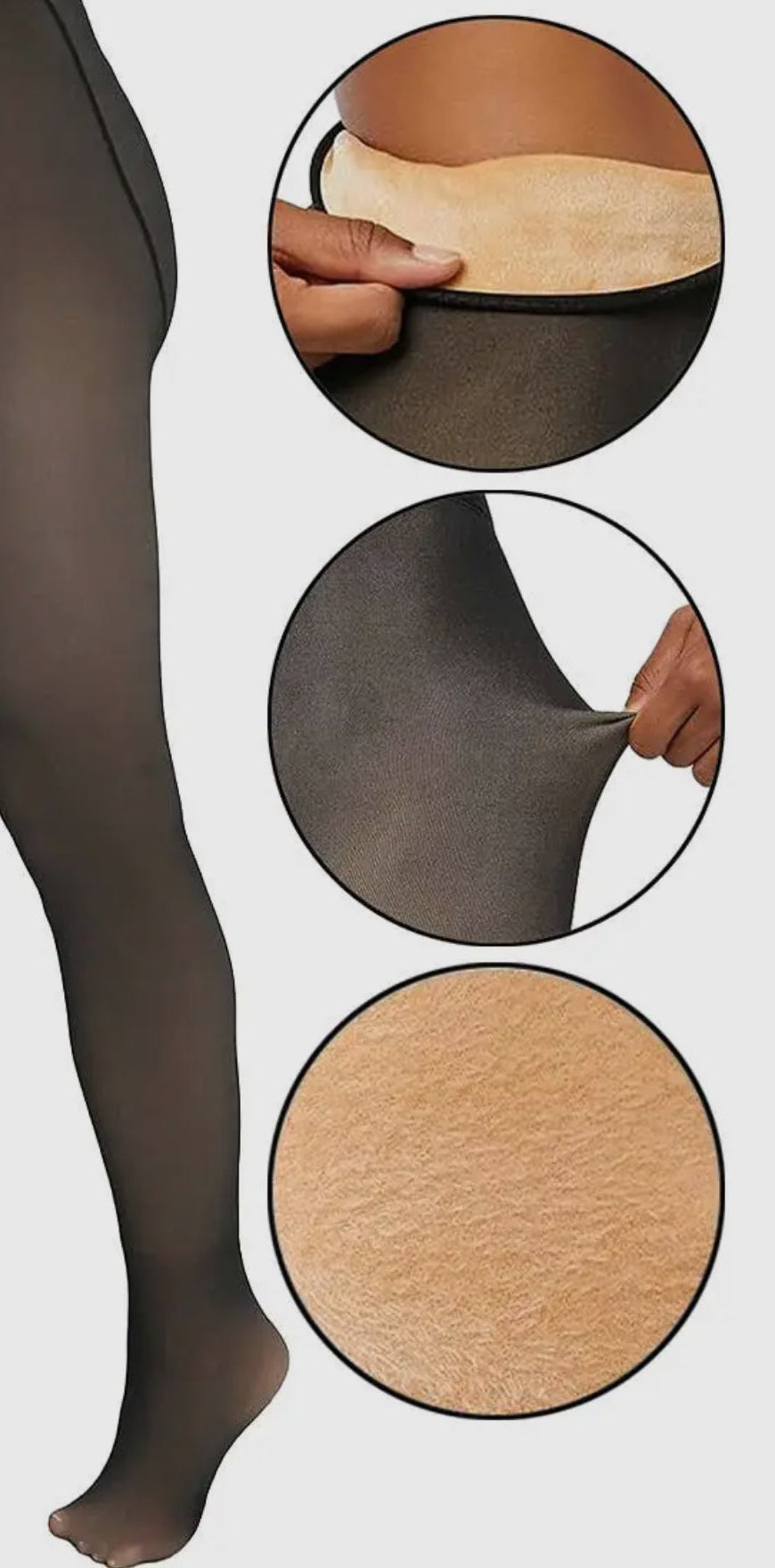 Sheer Illusion Thermal Tights