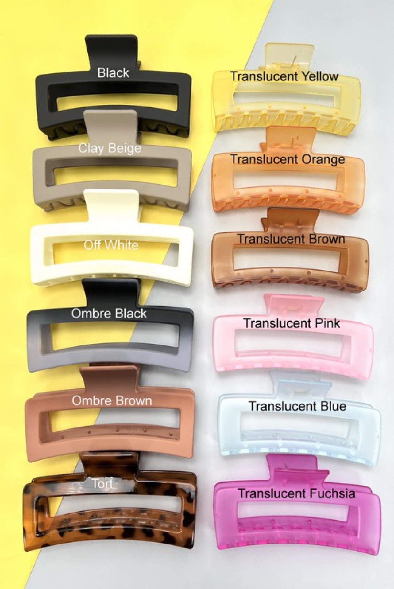 Nonslip Grip Jumbo Claw Clip