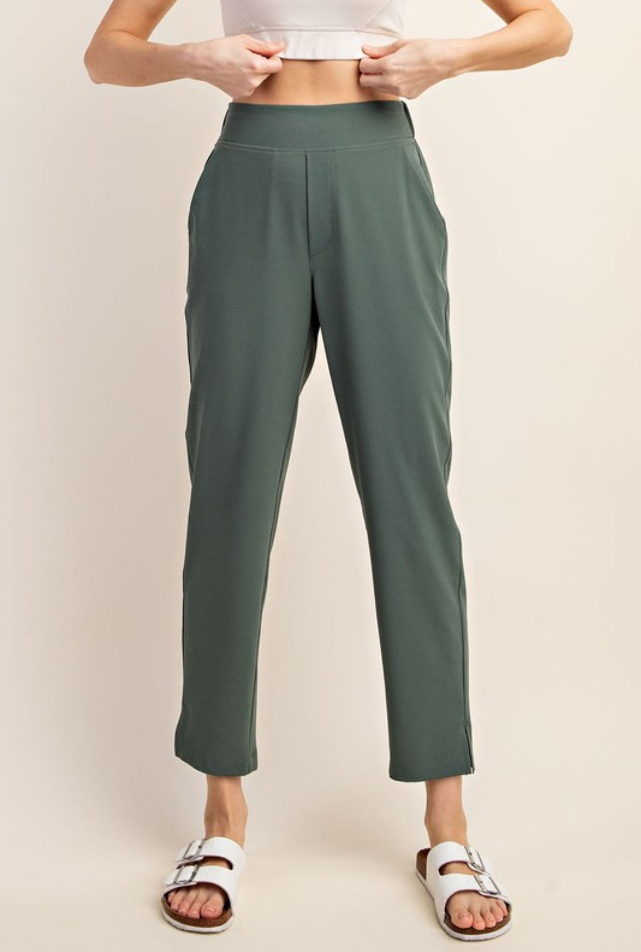 Meticulously Tailored Pants In Olive