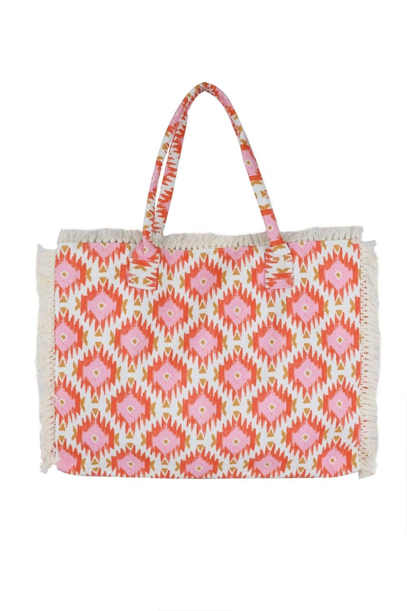 Michelle Boho Pattern Fringe Tote