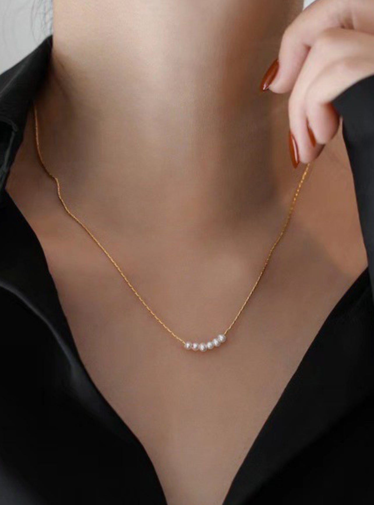 Pearl Joy Non-Tarnish Chain Necklace
