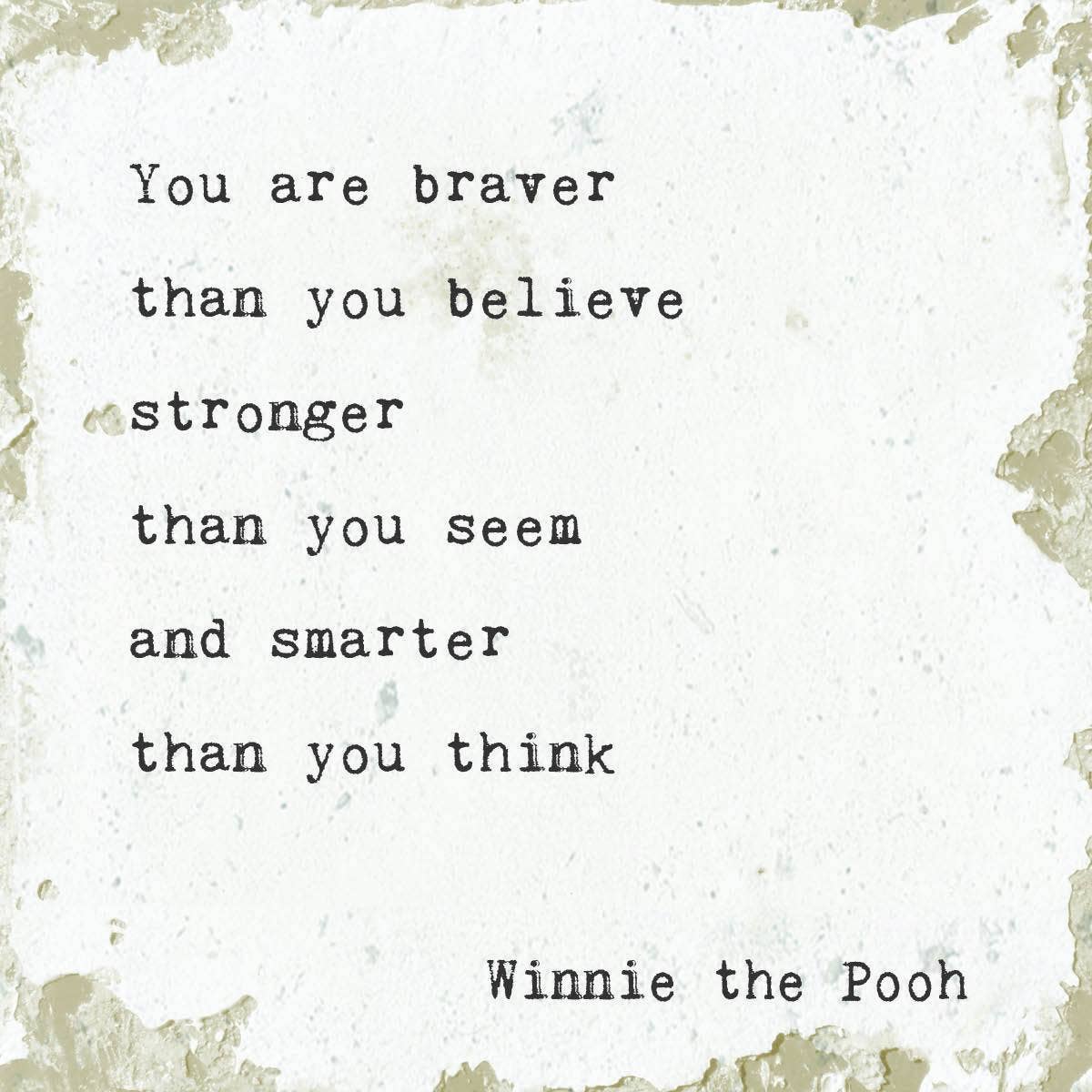 You Are Braver Marble Coasters