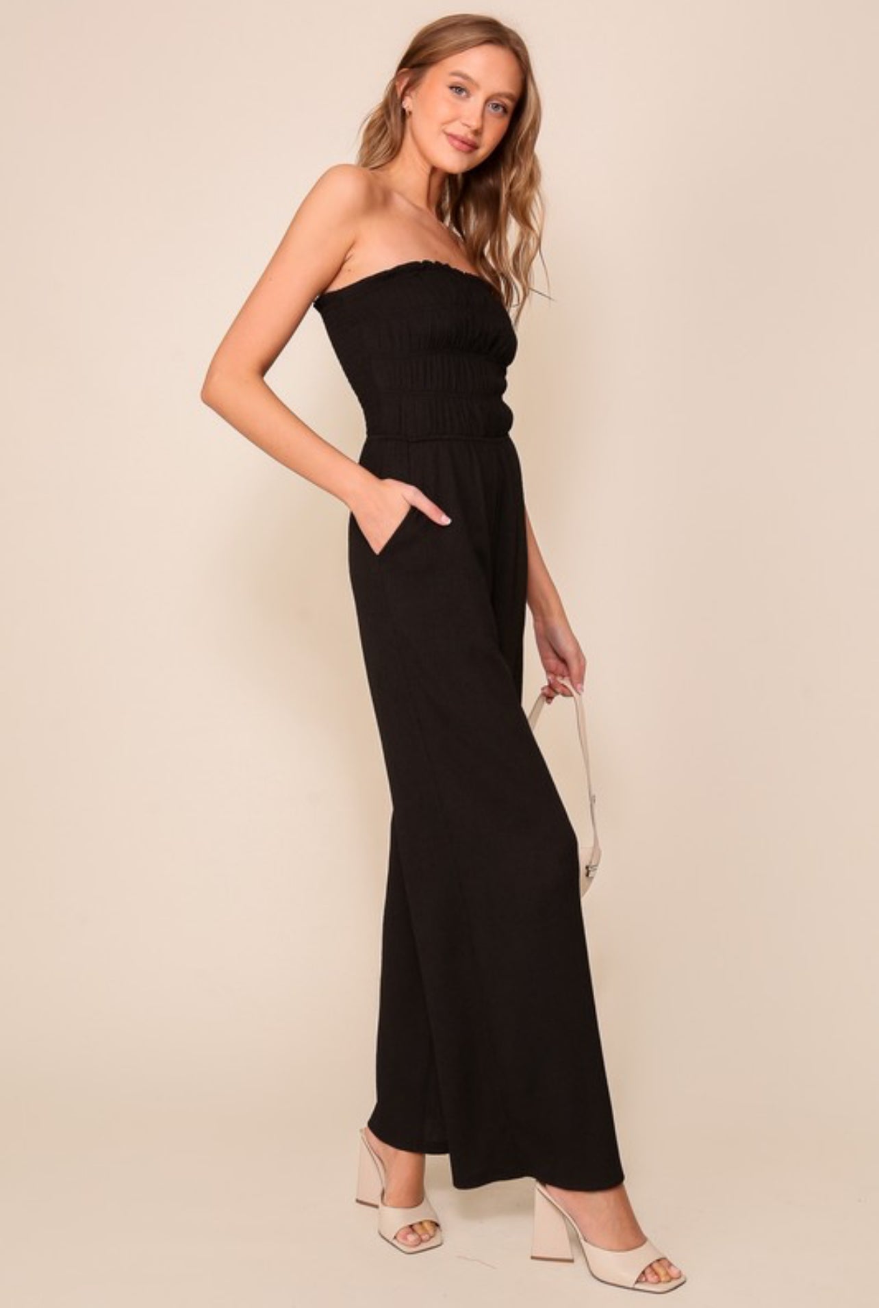 Winding Roads Strapless Jumpsuit