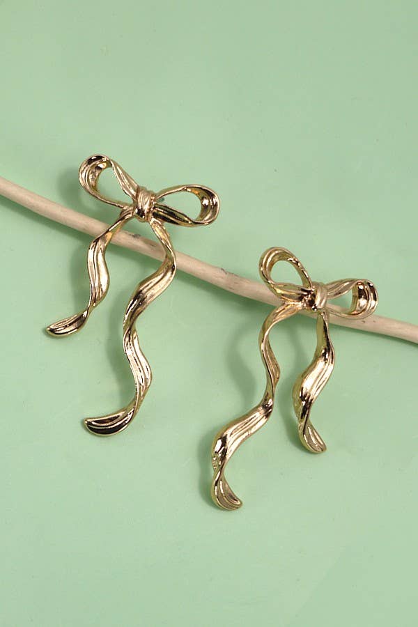 Hammered Ribbon Earrings