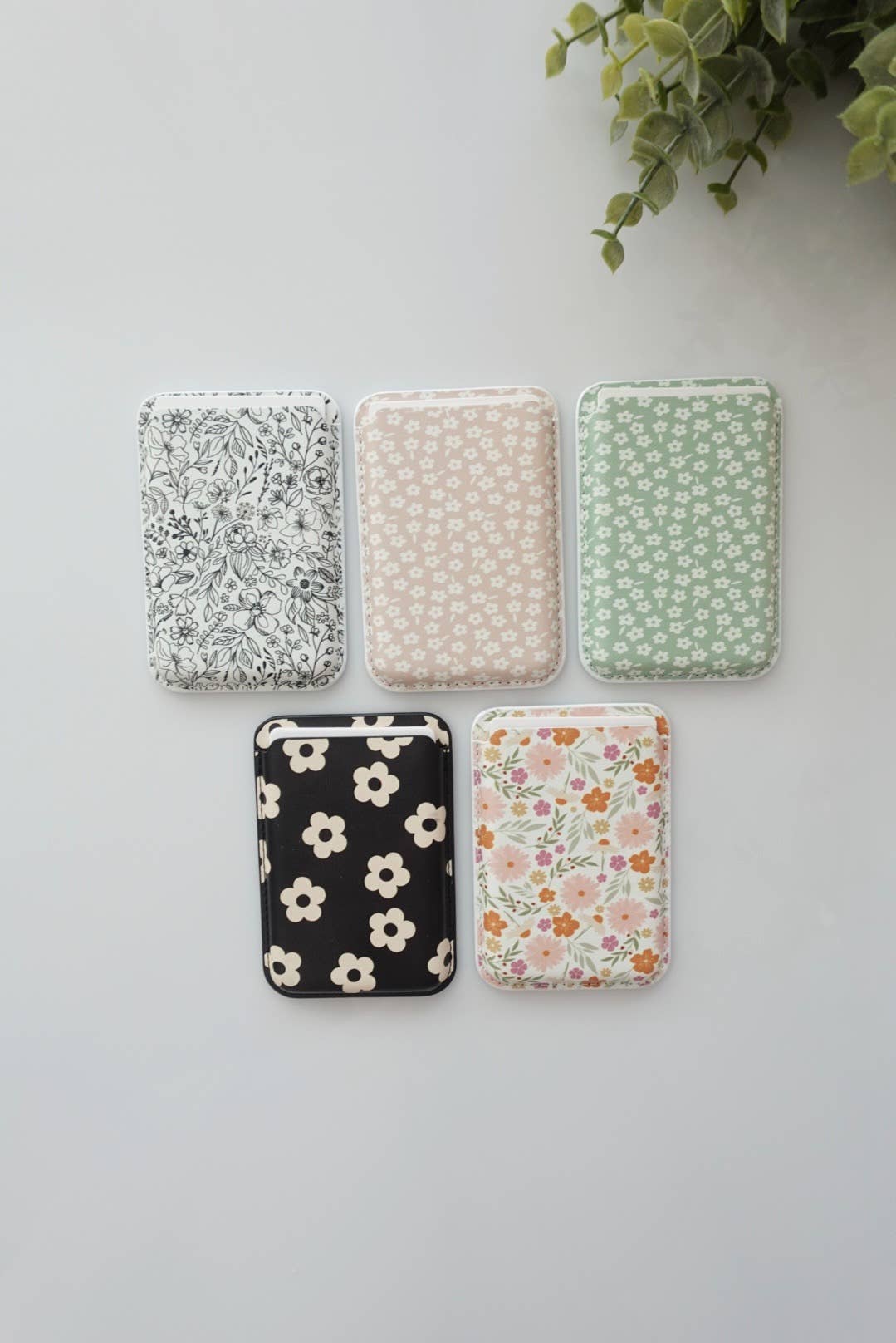 Magnet Phone Wallet, Iphone Magnetic Wallet, Magnet cash wallet: Black Ribbon Bow