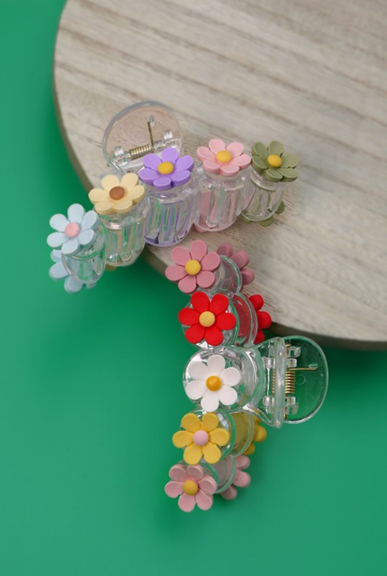 Embellished Floral Claw Clip
