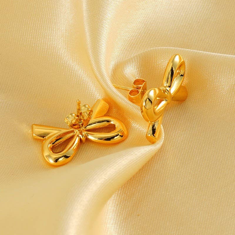 Stainless Steel Tarnish Free Bow Studs
