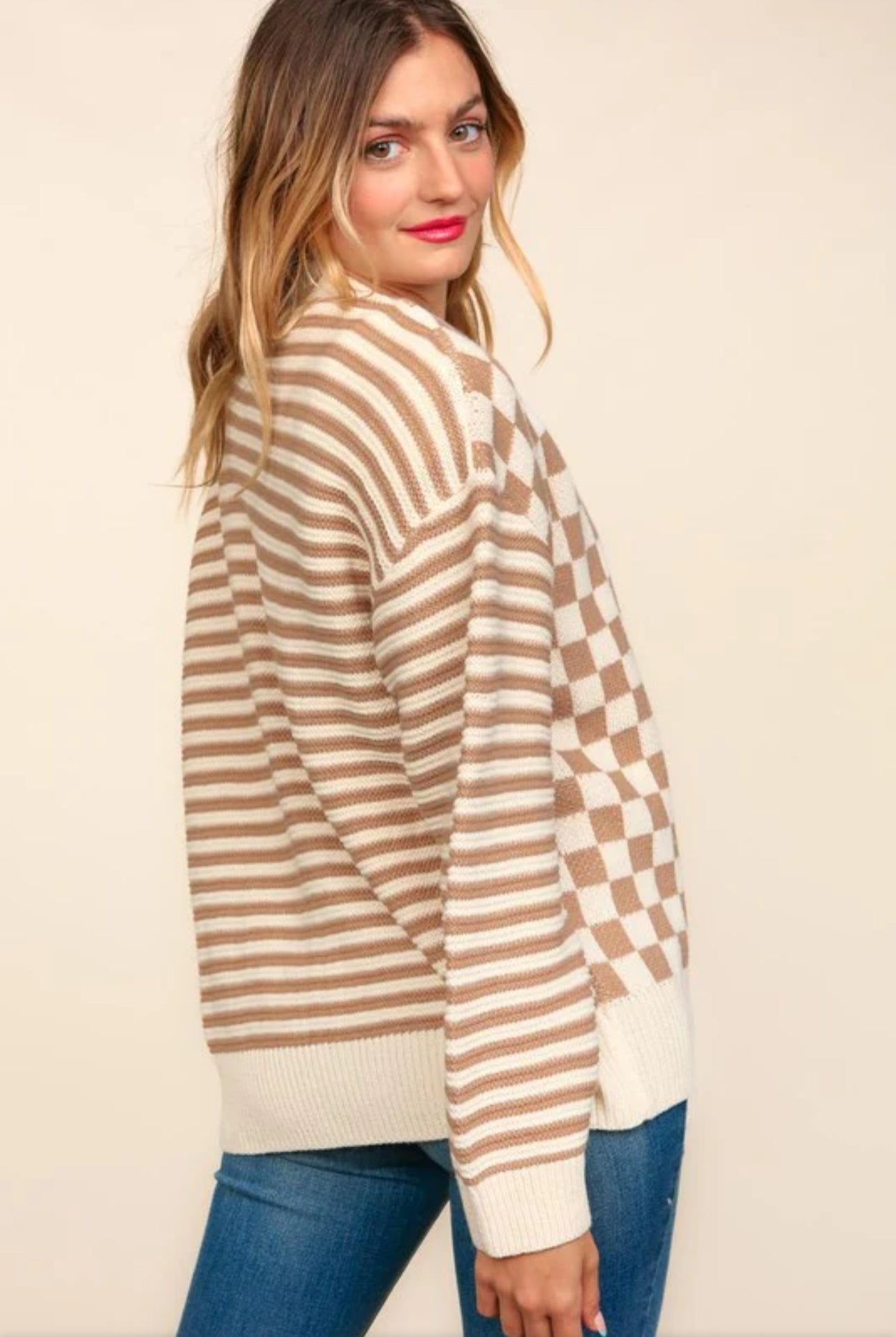Checkers And Stripes Life Cardigan