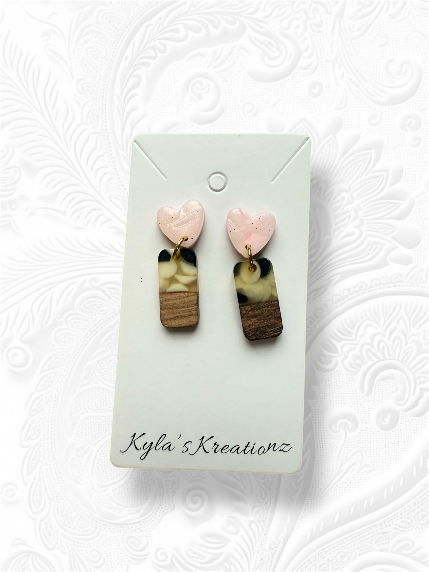 Heart +Ceramic Earrings