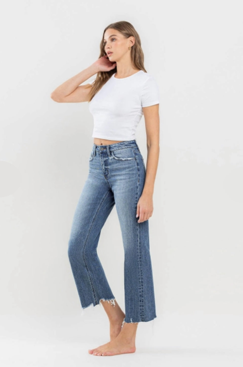 Vivian Cropped Wide Leg Jean