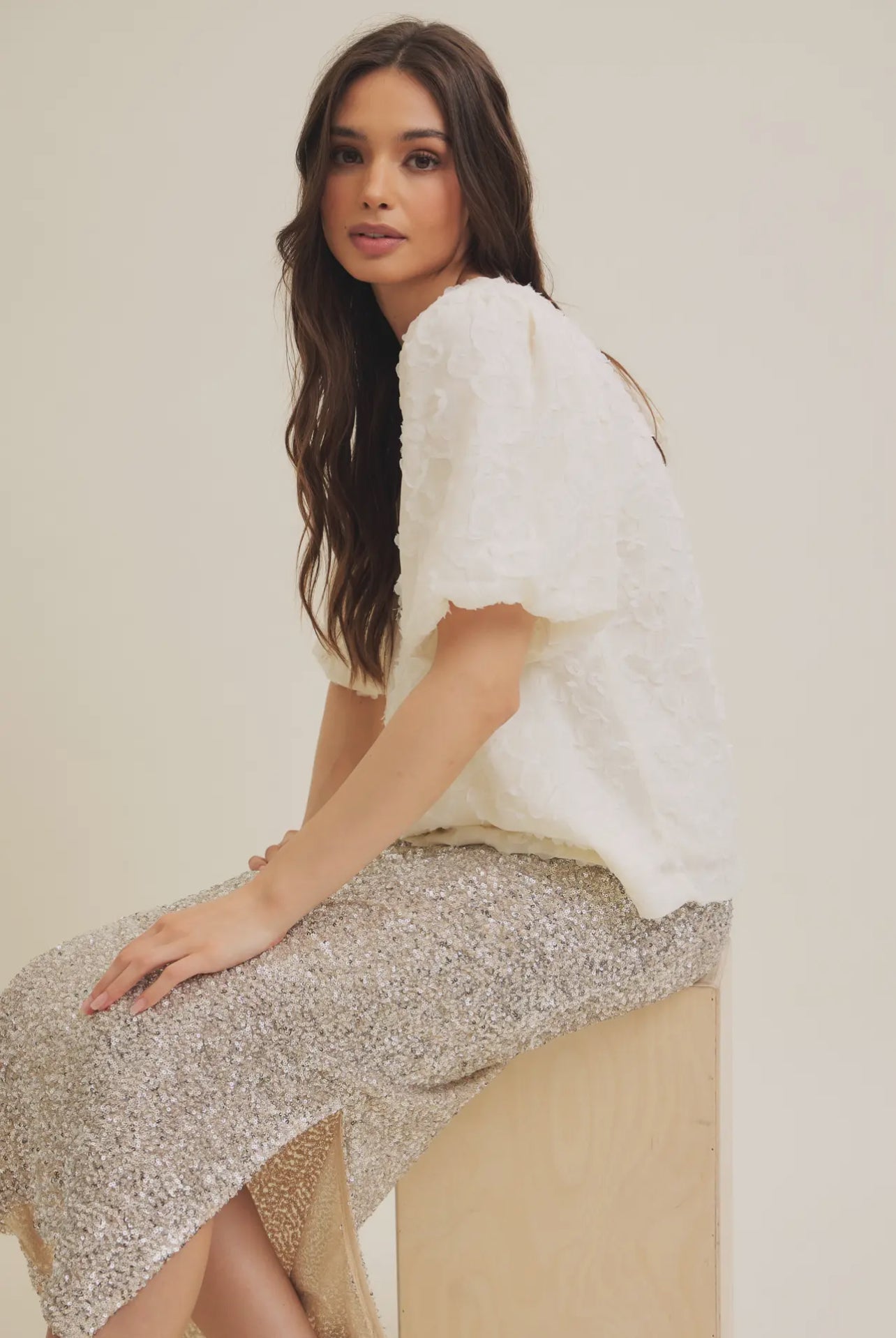 Elegance In 3D Flower Blouse