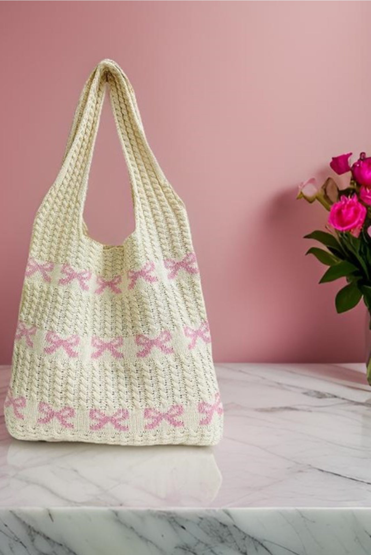 Ribbon Detailed Tote Bag