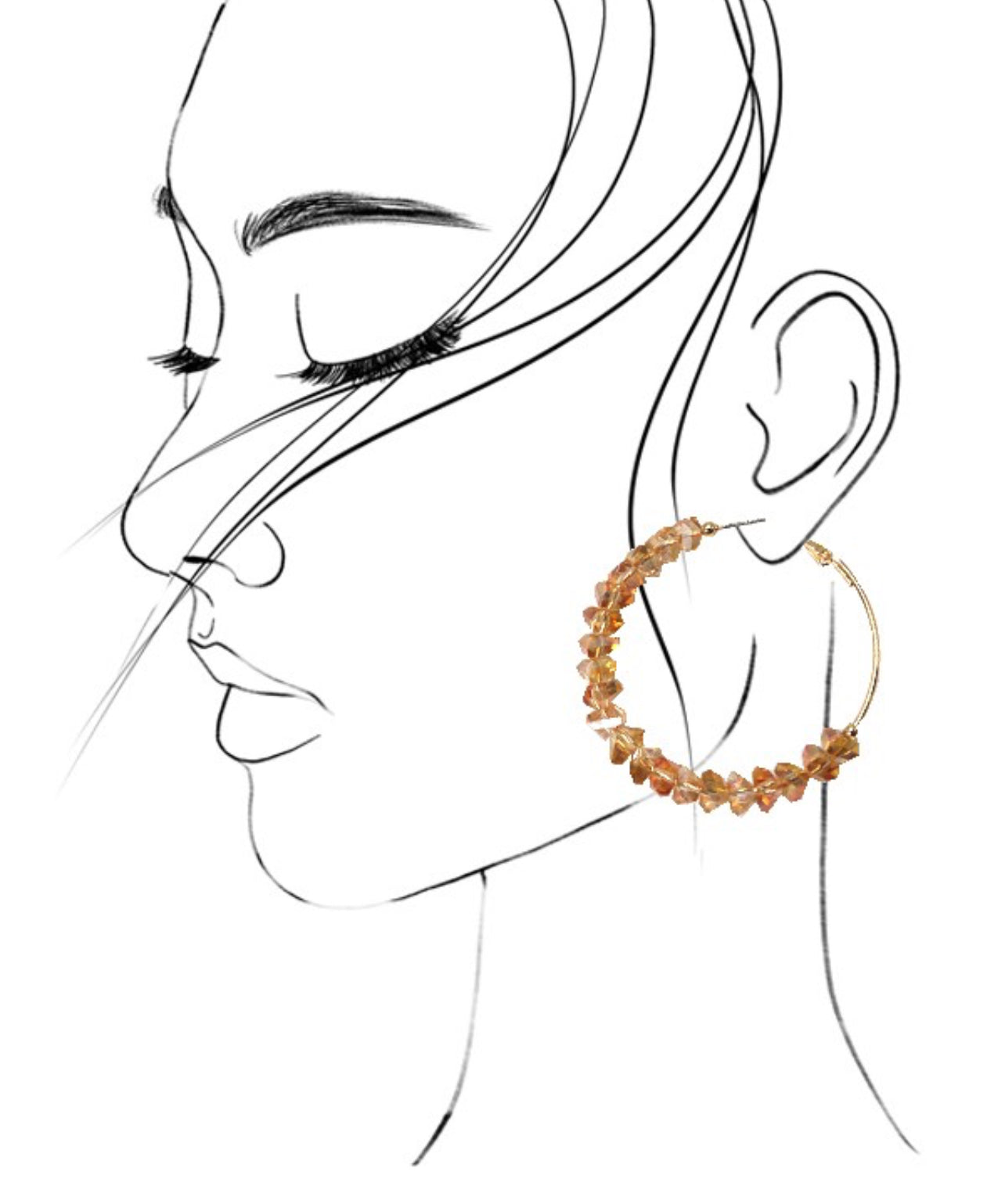 Icy Elegance Hoop Earring