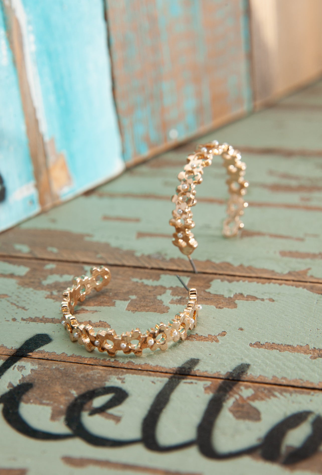 Simply Flower Hoop Earrings