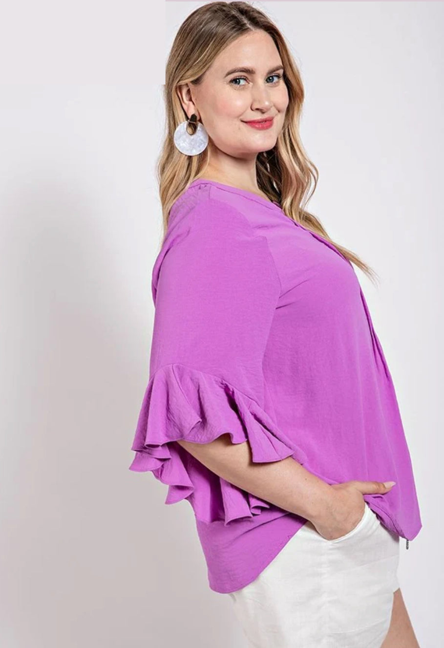 Pure Bliss Ruffled Top