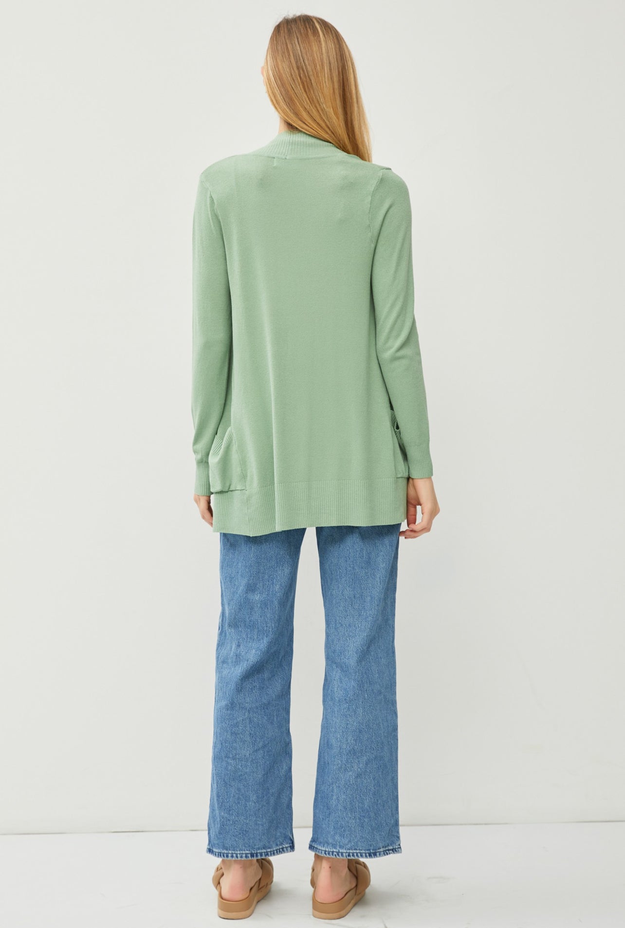 Simple Moments Cardigan In Sage