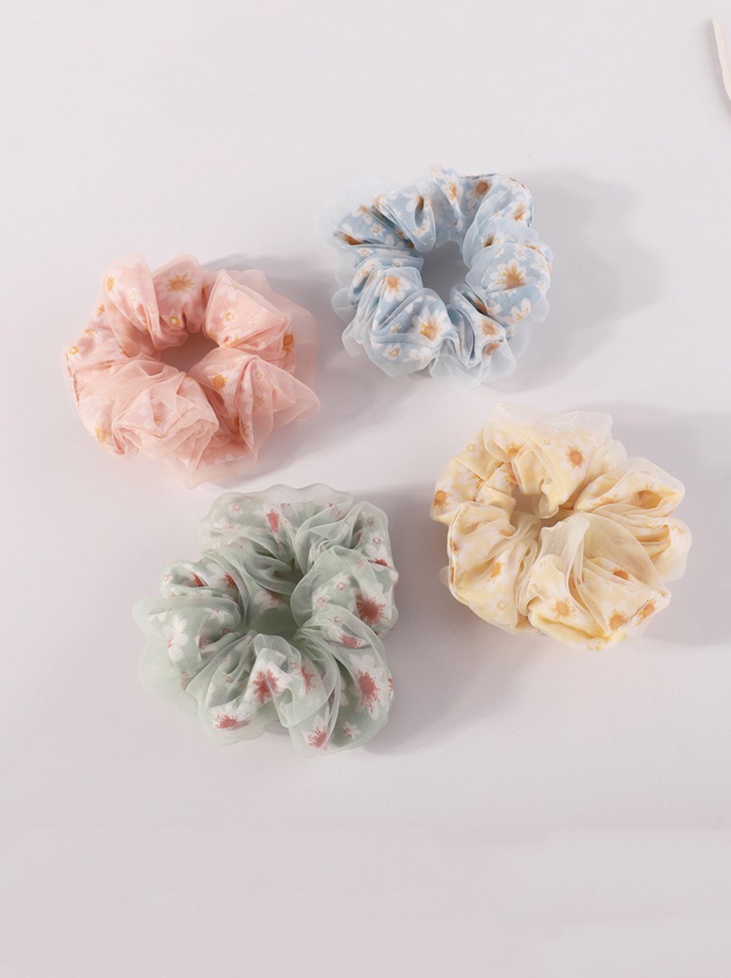 Sweet Lace Flower Scrunchie