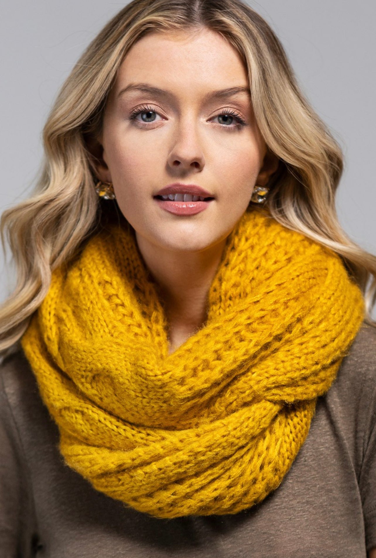 Cable Knit Infinity Scarf