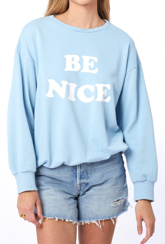Be Nice Crewneck In Blue