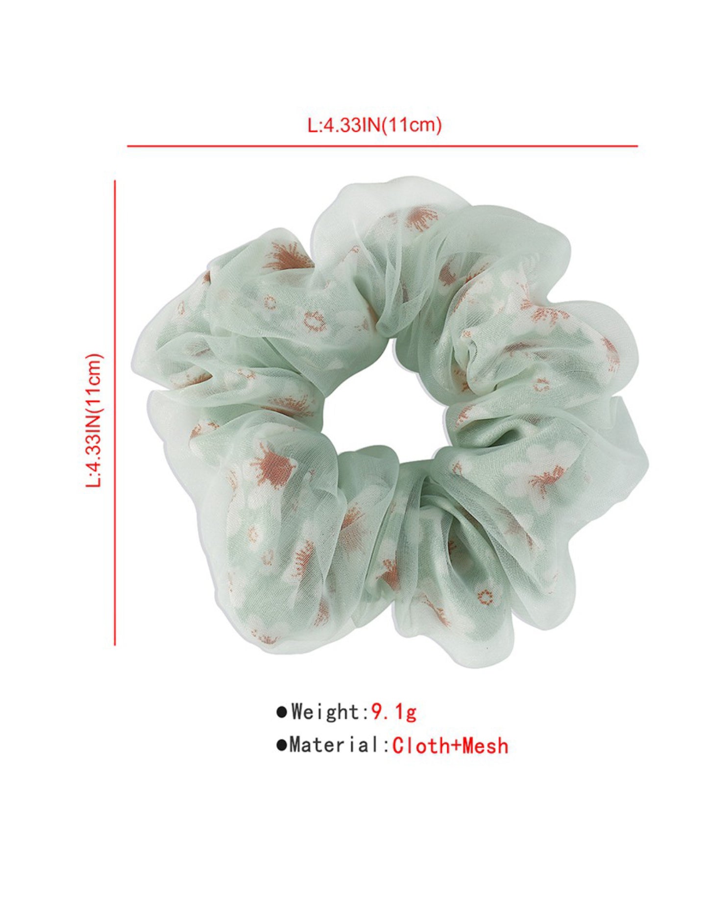 Sweet Lace Flower Scrunchie