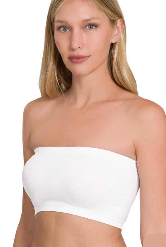 Seamless Substitution Bandeau In White