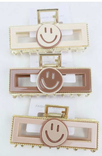 Premium Smiley Claw Clip