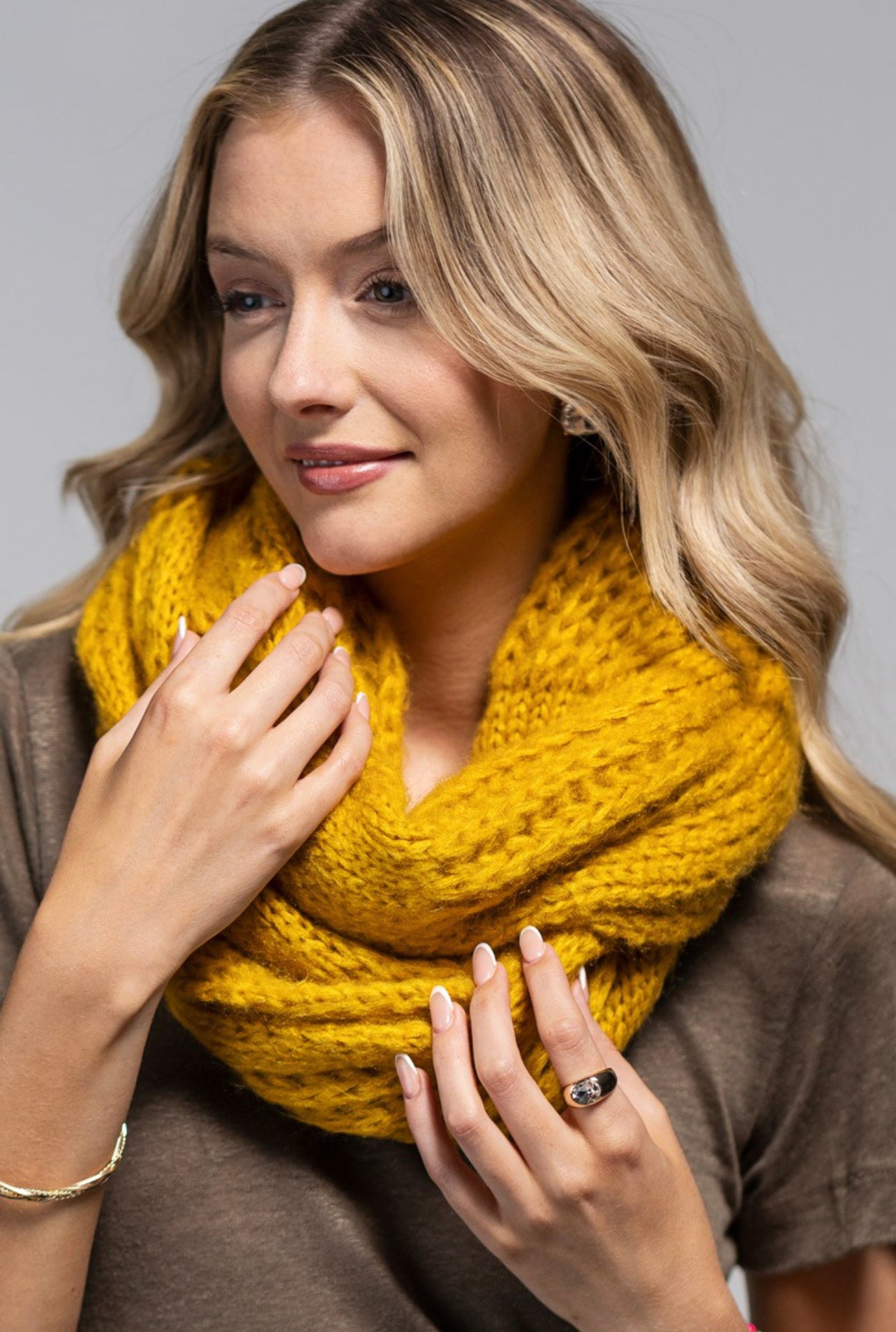 Cable Knit Infinity Scarf