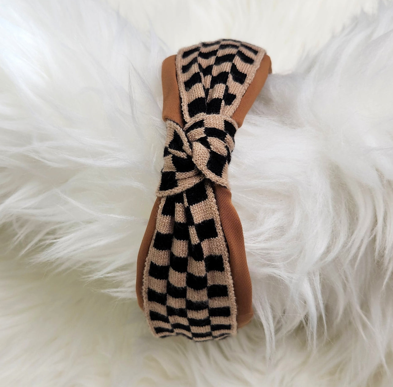 Checker Check Knot Headband