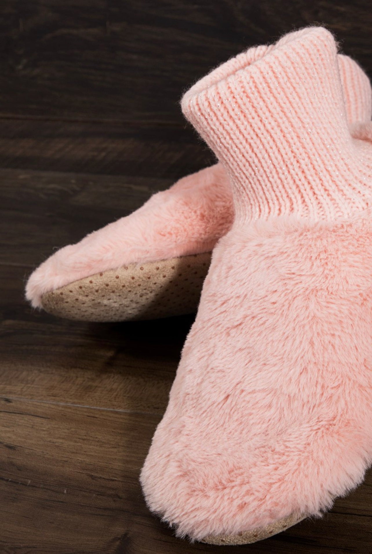 Fuzziest Feet Slipper Booties In Pink