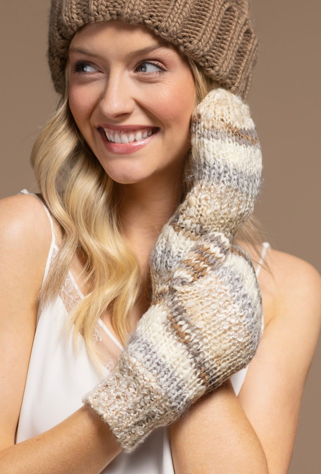 Super Cozy Striped Mittens