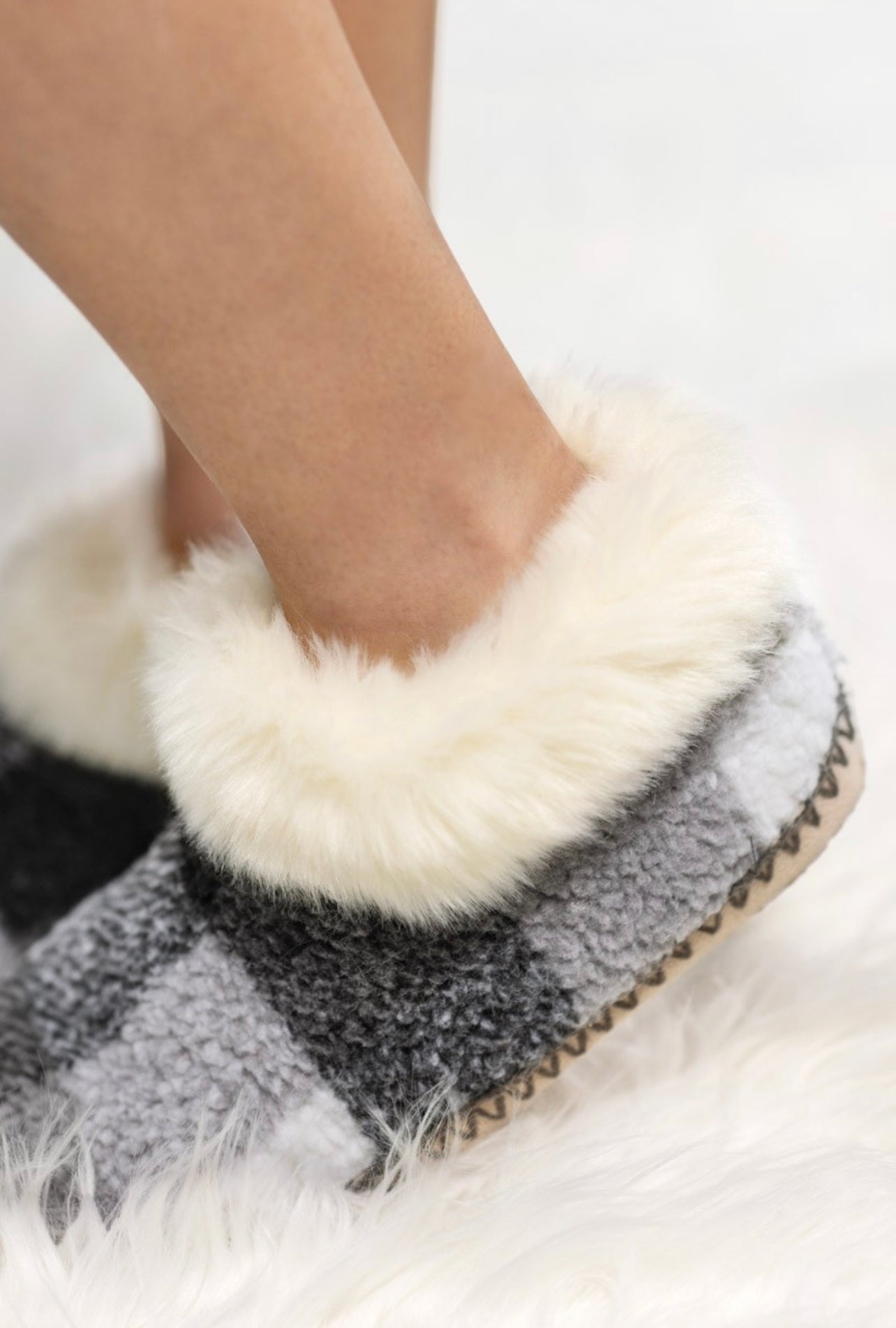 Black Buffalo Slipper Booties