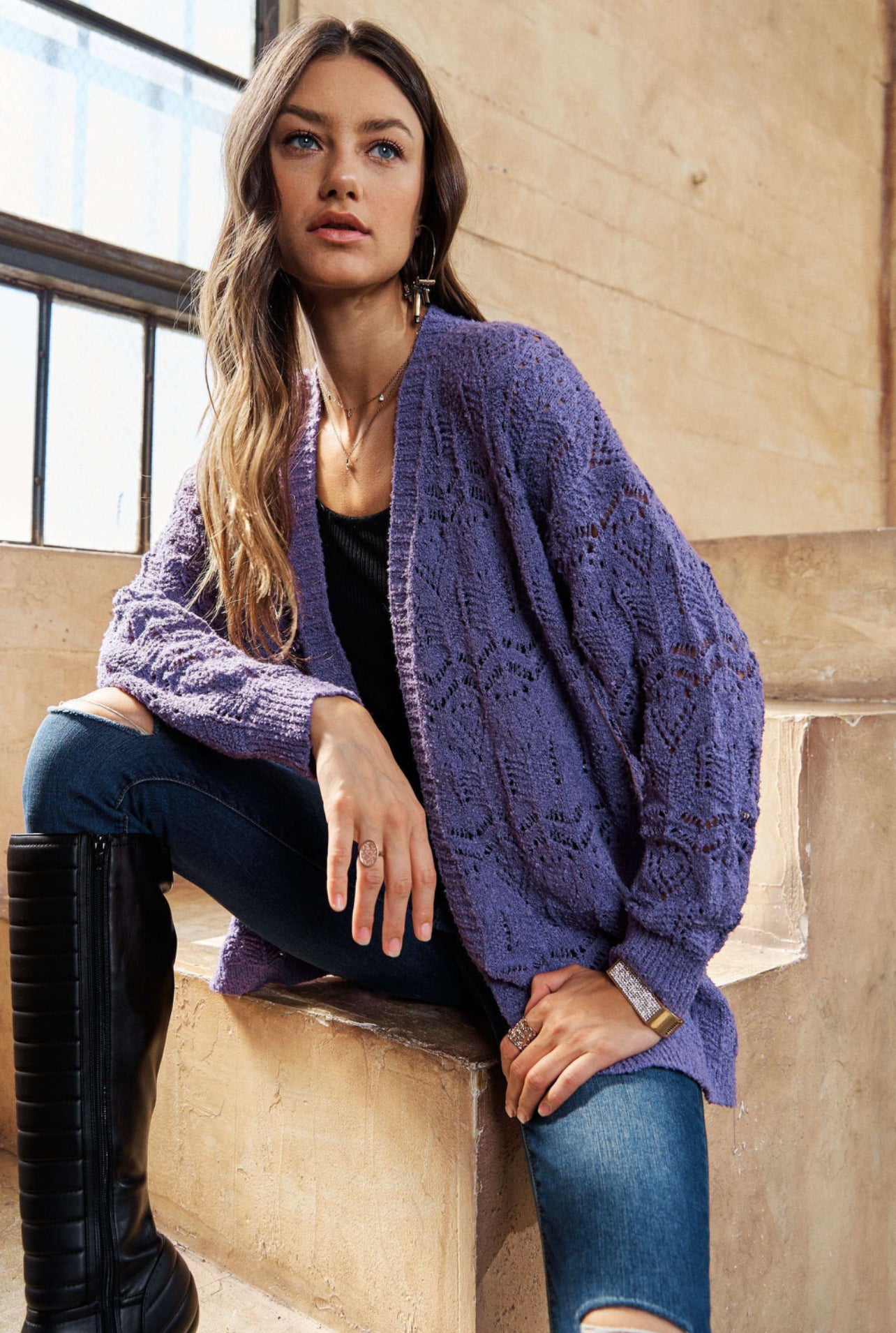 Lavender Moments Cardigan