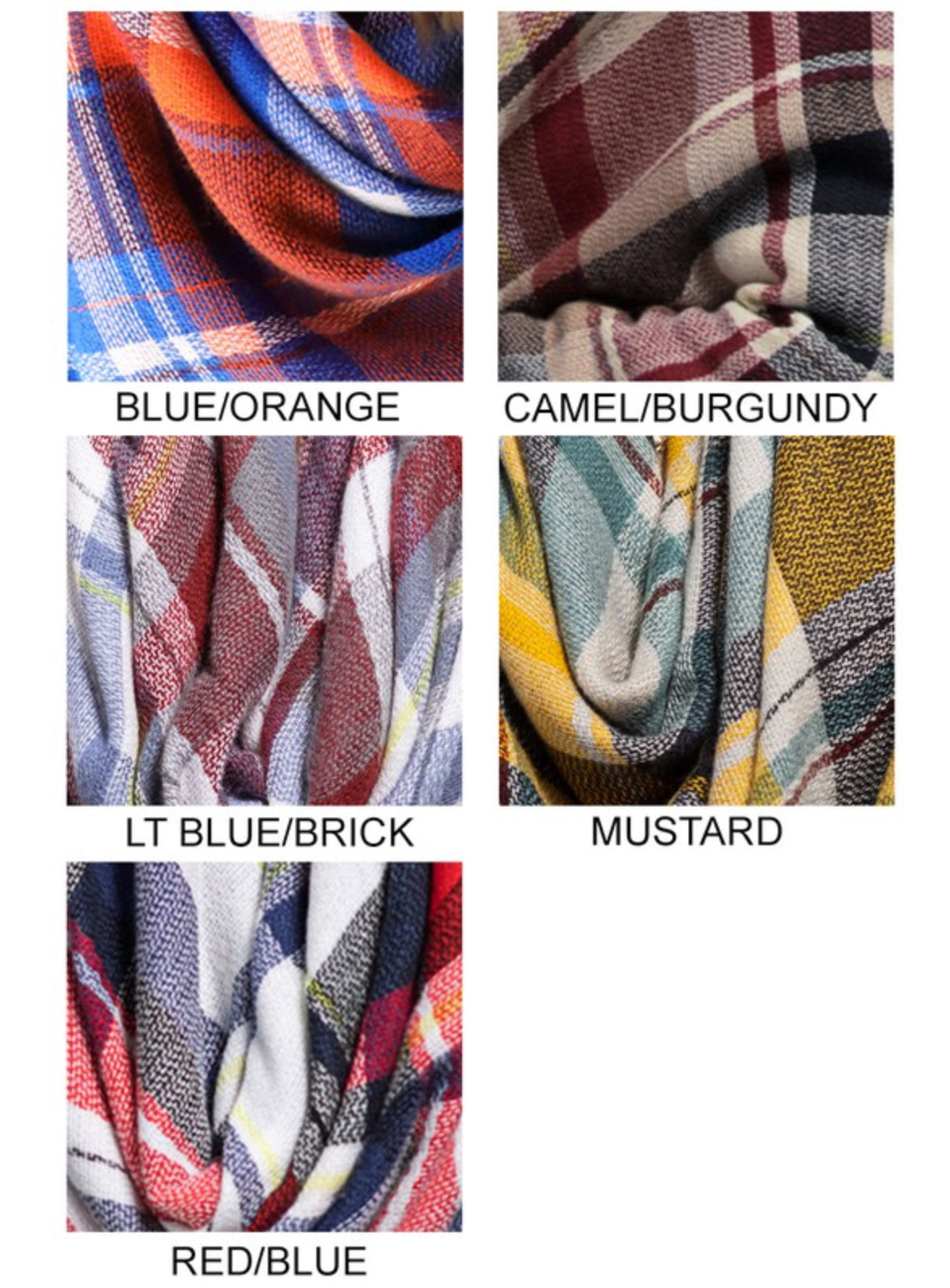 Donna Plaid Wrap Scarf