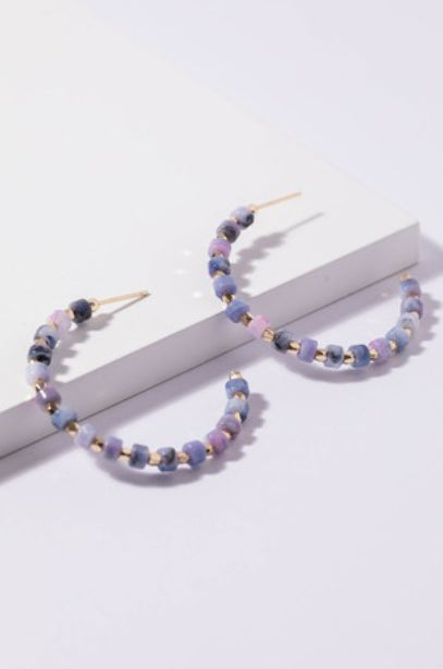 Beaded Beauty Hoop Earrings