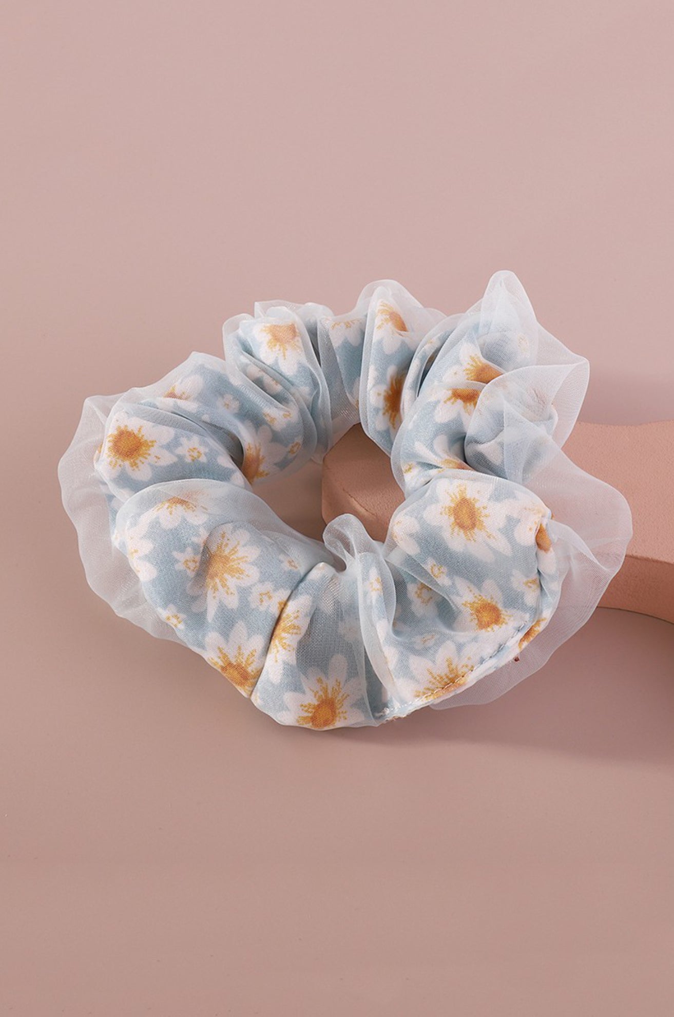 Sweet Lace Flower Scrunchie