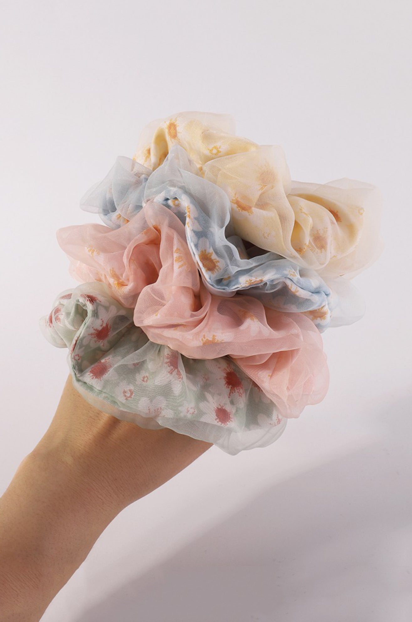 Sweet Lace Flower Scrunchie