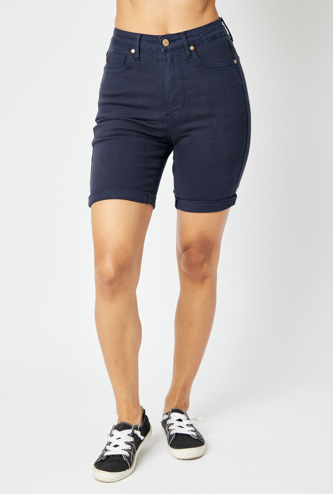Love Of Navy Tummy Control Bermuda Shorts