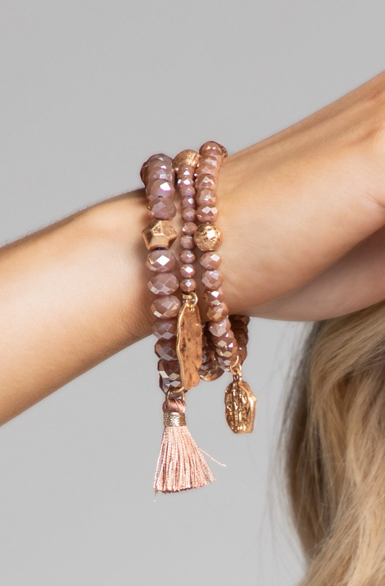 Tassel And Charm Bracelet Set