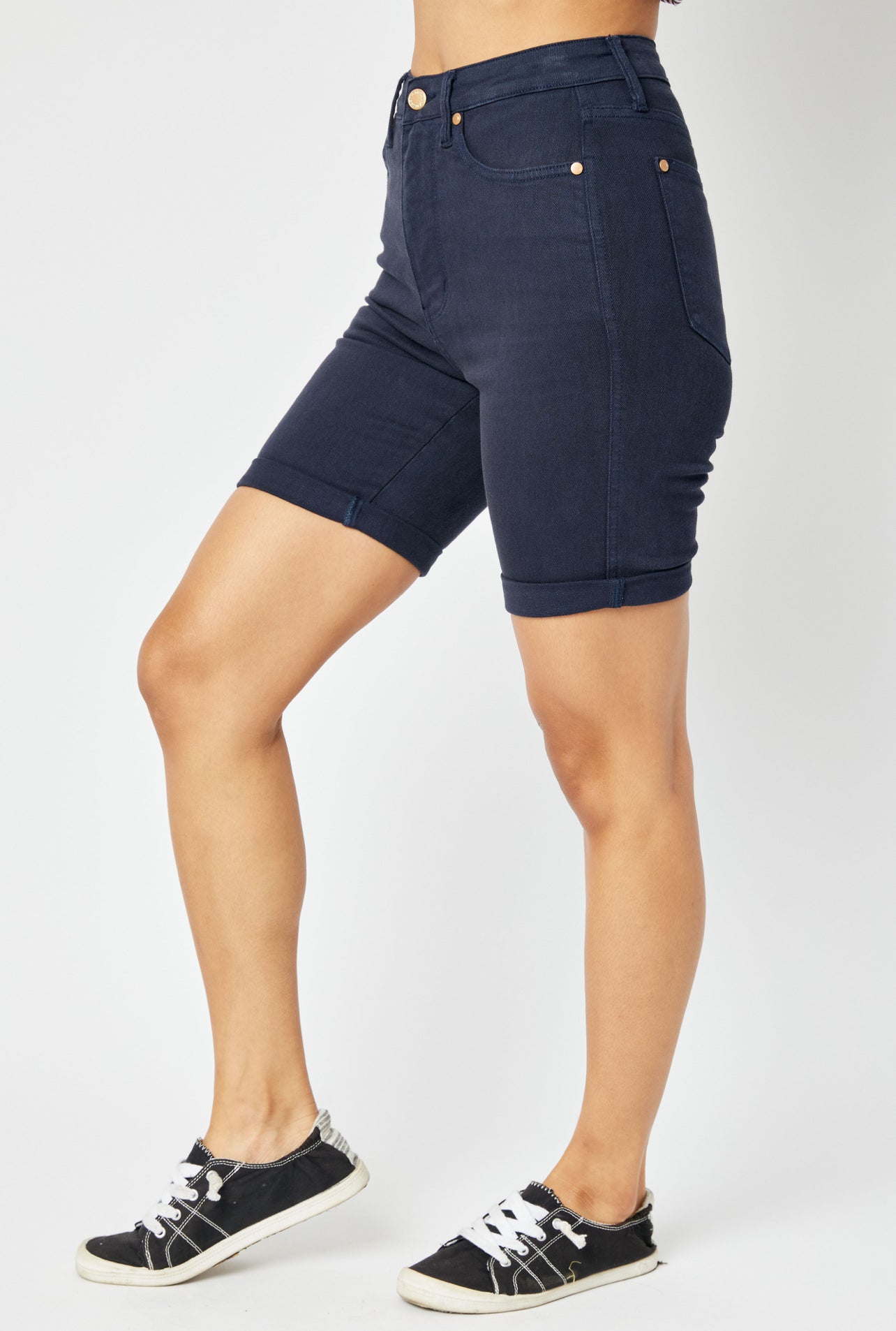 Love Of Navy Tummy Control Bermuda Shorts